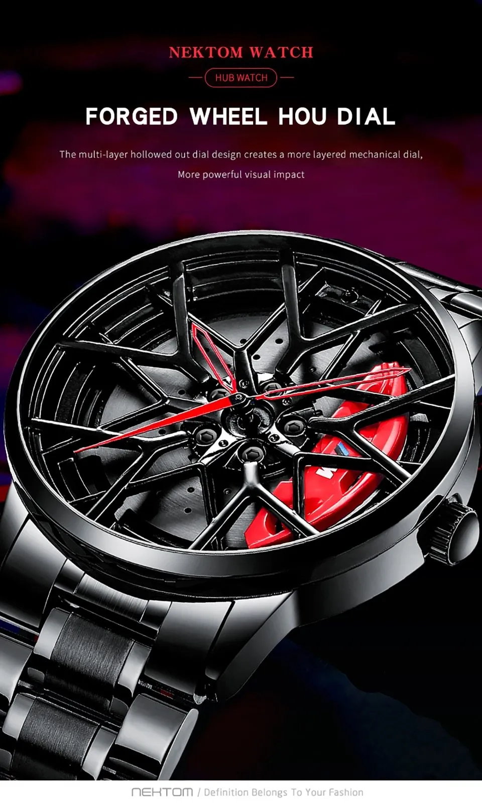 Watches Men Sports Car Men Watches Quartz Waterproof Sport Rim Hub