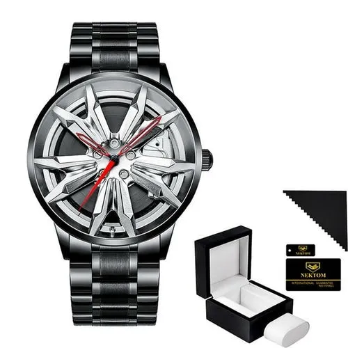Watches Men Sports Car Men Watches Quartz Waterproof Sport Rim Hub