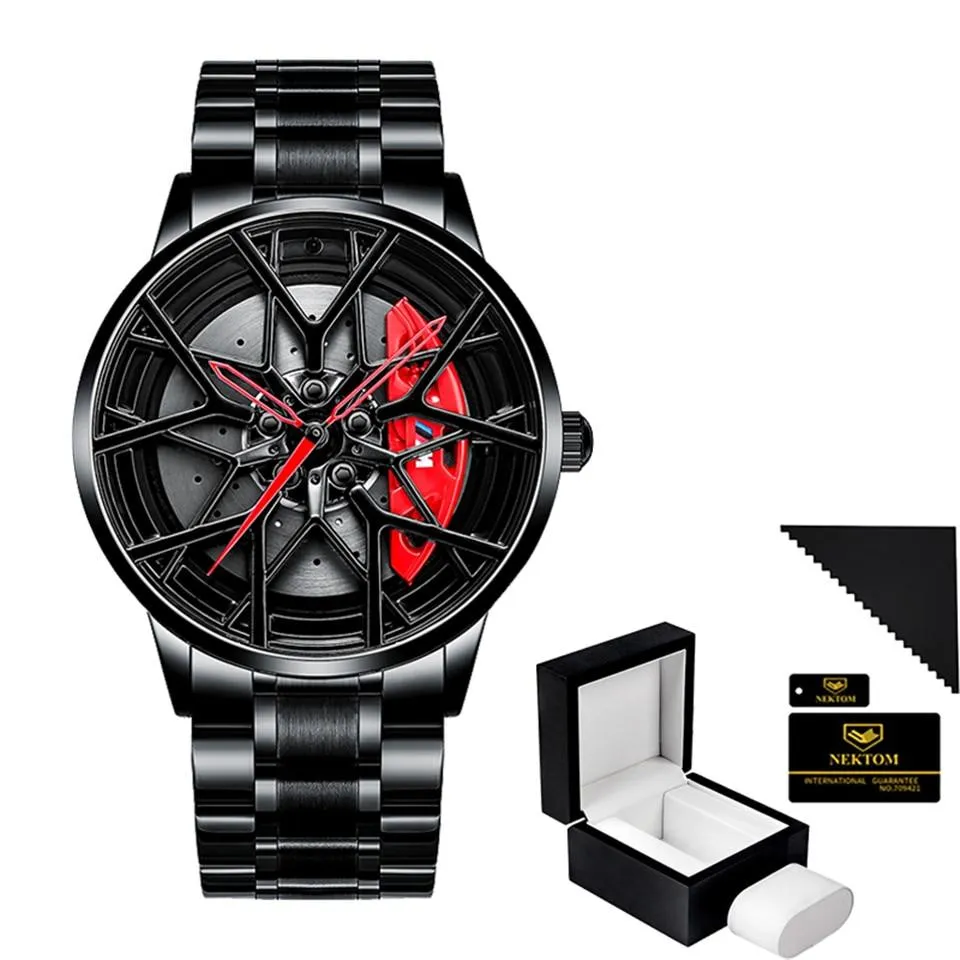 Watches Men Sports Car Men Watches Quartz Waterproof Sport Rim Hub
