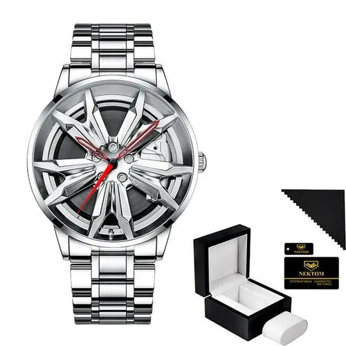 Watches Men Sports Car Men Watches Quartz Waterproof Sport Rim Hub