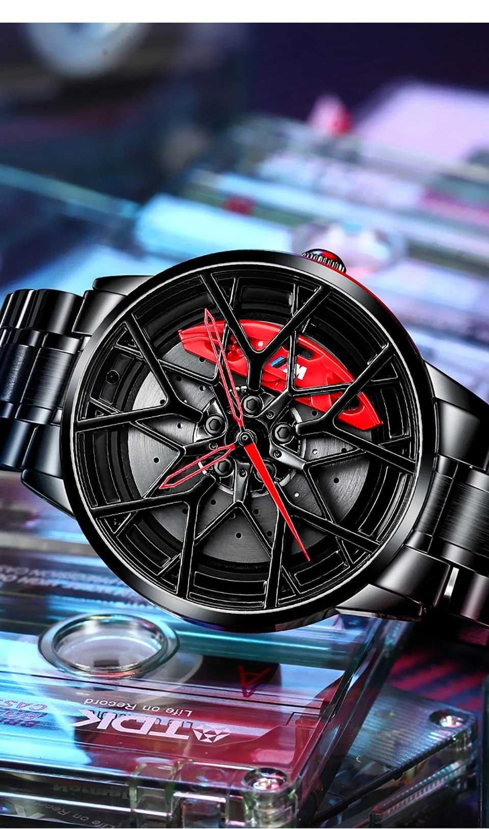 Watches Men Sports Car Men Watches Quartz Waterproof Sport Rim Hub