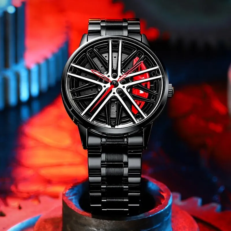 Watches Men Sports Car Men Watches Quartz Waterproof Sport Rim Hub