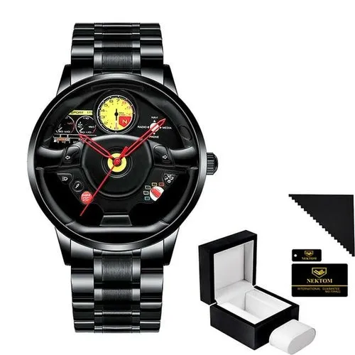 Watches Men Sports Car Men Watches Quartz Waterproof Sport Rim Hub