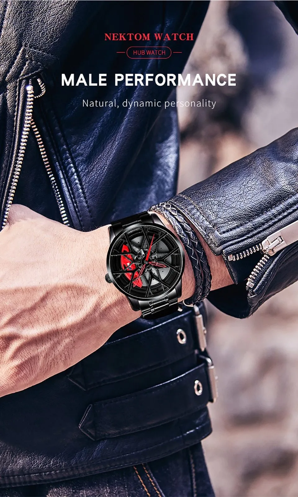 Watches Men Sports Car Men Watches Quartz Waterproof Sport Rim Hub