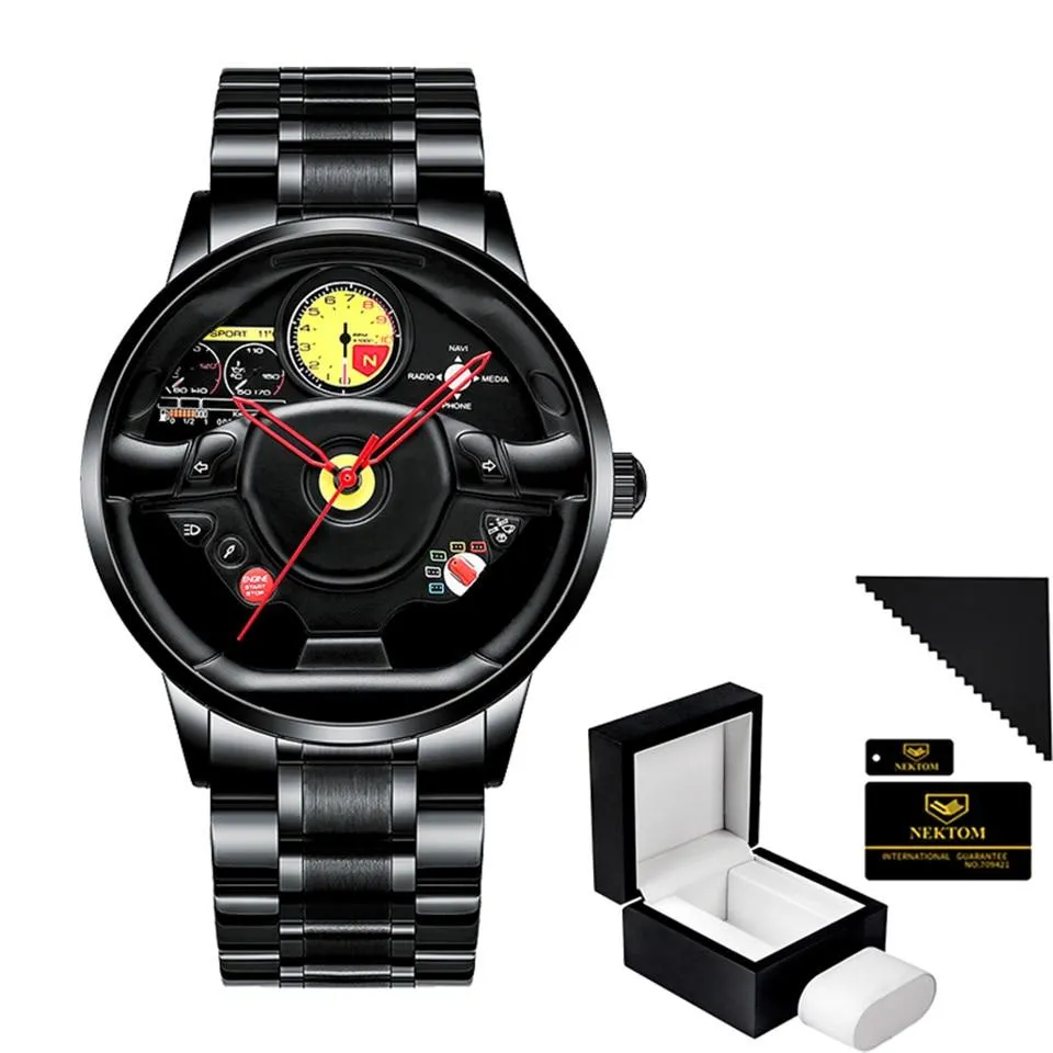 Watches Men Sports Car Men Watches Quartz Waterproof Sport Rim Hub
