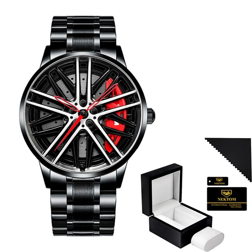 Watches Men Sports Car Men Watches Quartz Waterproof Sport Rim Hub