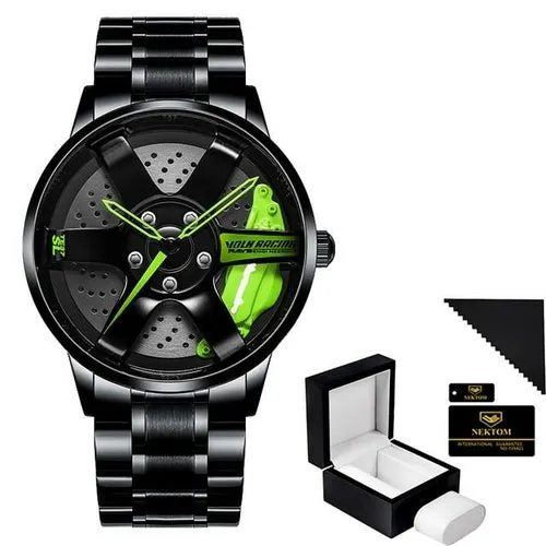 Watches Men Sports Car Men Watches Quartz Waterproof Sport Rim Hub