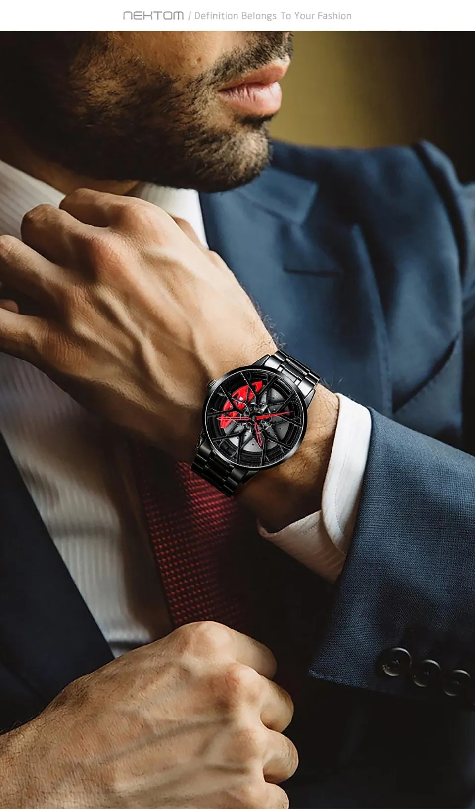 Watches Men Sports Car Men Watches Quartz Waterproof Sport Rim Hub