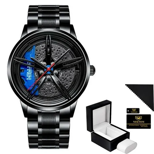 Watches Men Sports Car Men Watches Quartz Waterproof Sport Rim Hub
