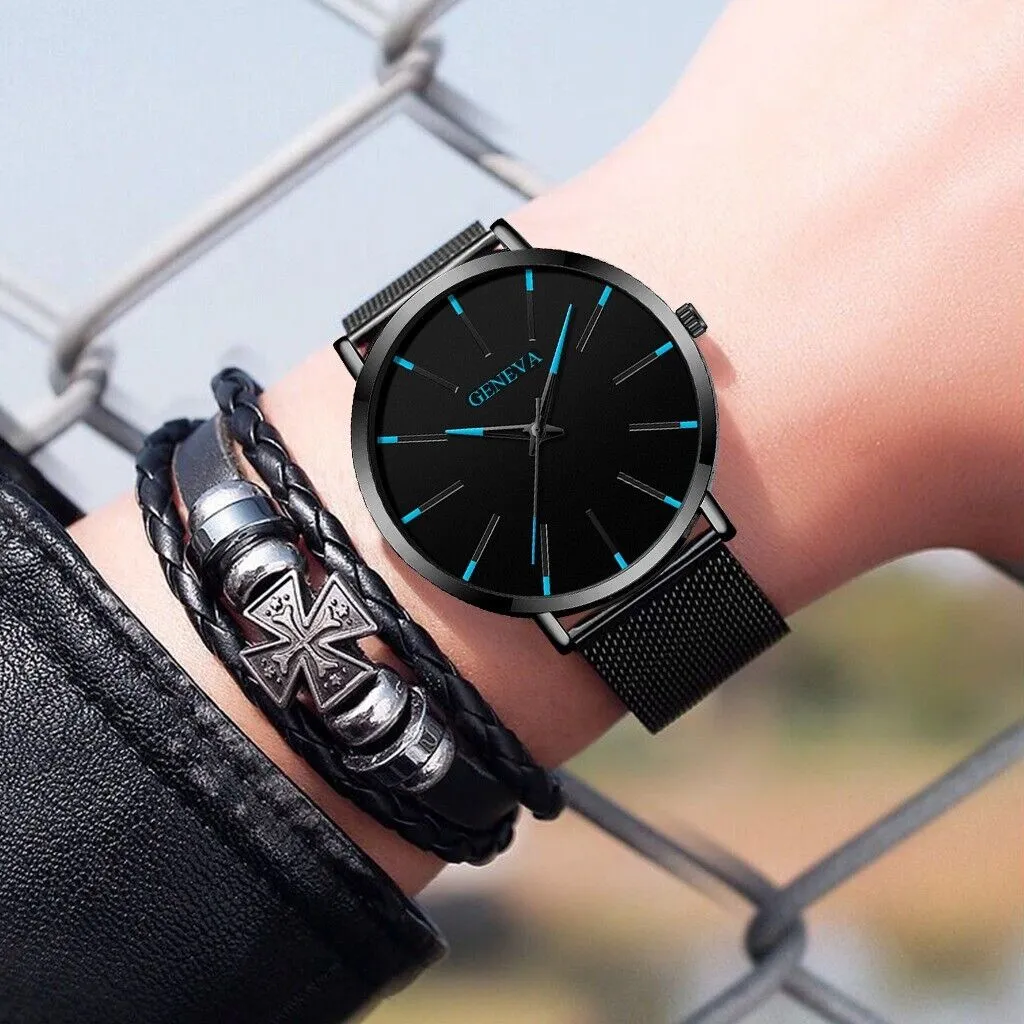 Waterproof Men's Watch Stainless Steel Quartz Luminous Classic Watches