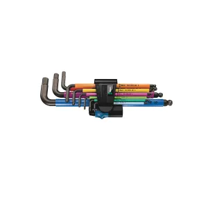 Wera 950/9 Hex-Plus Multicolour Hf 1 L-Key Set With Holding Function - Blacklaser