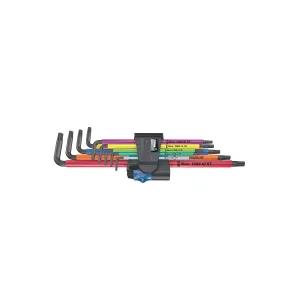 Wera 967/9 Torx Xl Multicolour Hf 1 L-Key Set With Holding Function