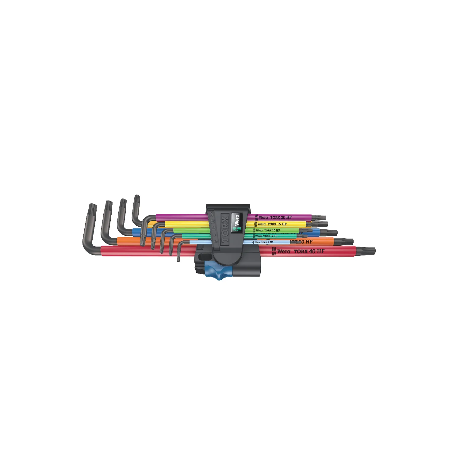 Wera 967/9 Torx Xl Multicolour Hf 1 L-Key Set With Holding Function