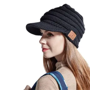 Women Girl Bluetooth Beanie Knit Hat Headphones Headset Wireless HD