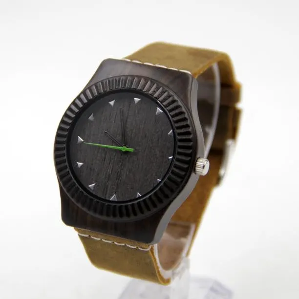 Womens Bamboo Watch with Leather Band