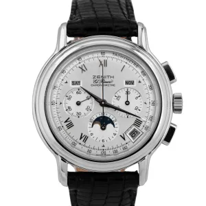 ZENITH El Primero 40mm Moonphase Triple Calendar Stainless Watch 01.0240.410